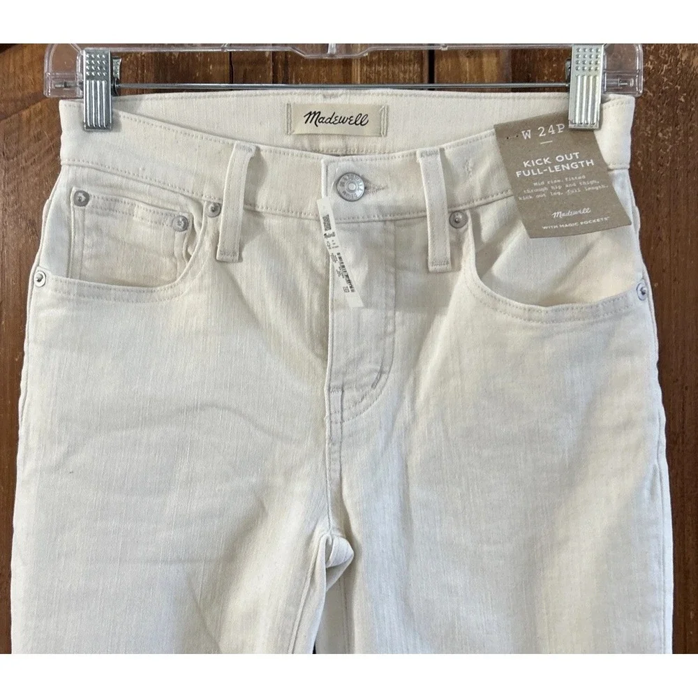 Women's Madewell Kick Out Full Length Jeans‎ Stretch Denim NWT Sz 24 29